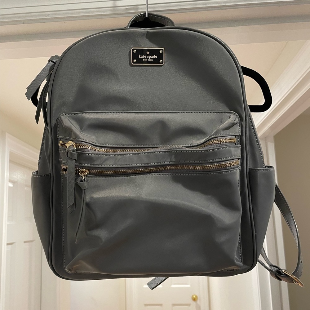Kate‎ Spade grey nylon backpack